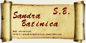Sandra Batinica vizit kartica